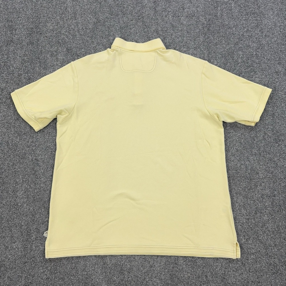 Tommy Bahama Polo Shirt Mens L Yellow 62% Pima Cotton 38% Polyester Tagless - Picture 9 of 9